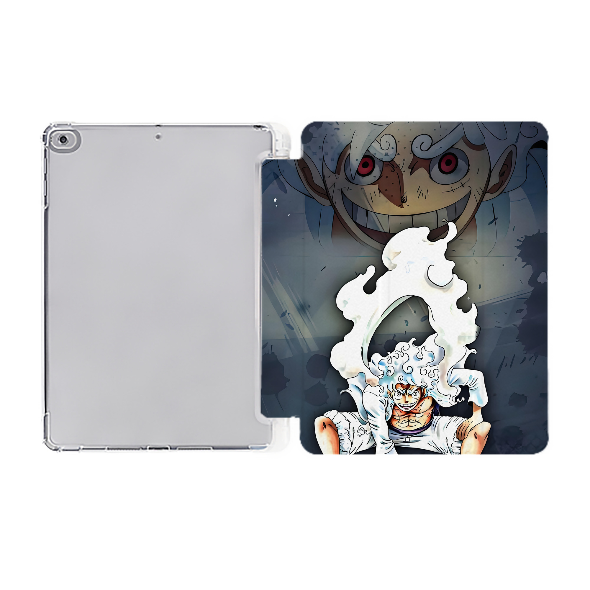 ワンピース ONE PIECE IPad ケース ペン収納付き 三つ折りスタンド PUレザー×シリコン 対応機種9.5/10.5/10.9インチ